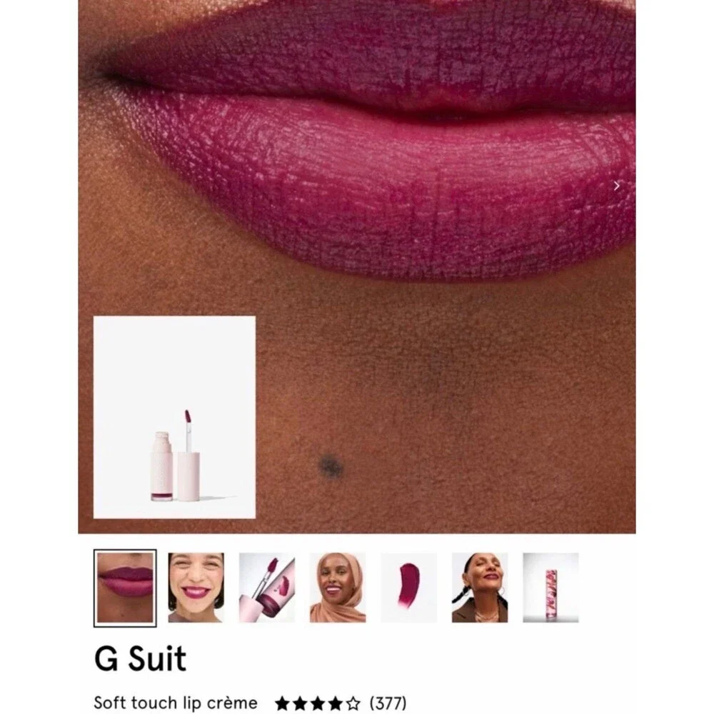 Glossier soft touch lip cream. Tempo